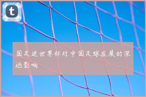 国足进世界杯对中国足球发展的深远影响
